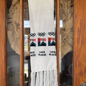 Lake Placid Olympic White Scarf